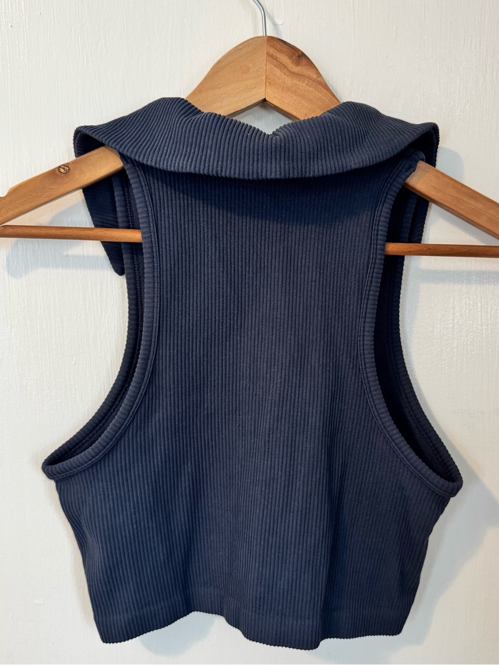 Garage Ribbed, Deep V- Neck Collared Tank Top - Picture 2 of 2